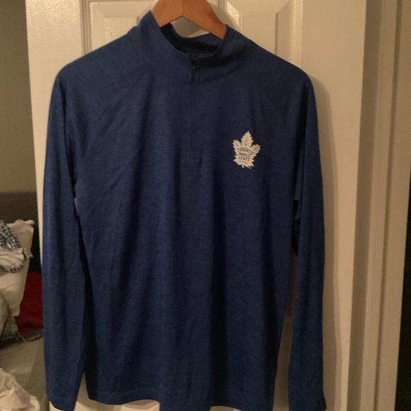 Toronto Maple Leafs Fanatics Men’s Blue long sleeve zip blue M medium - Picture 1 of 3